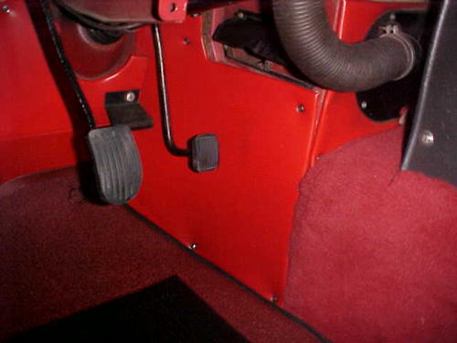 Early MGB Footwell and Toeboard Coverings